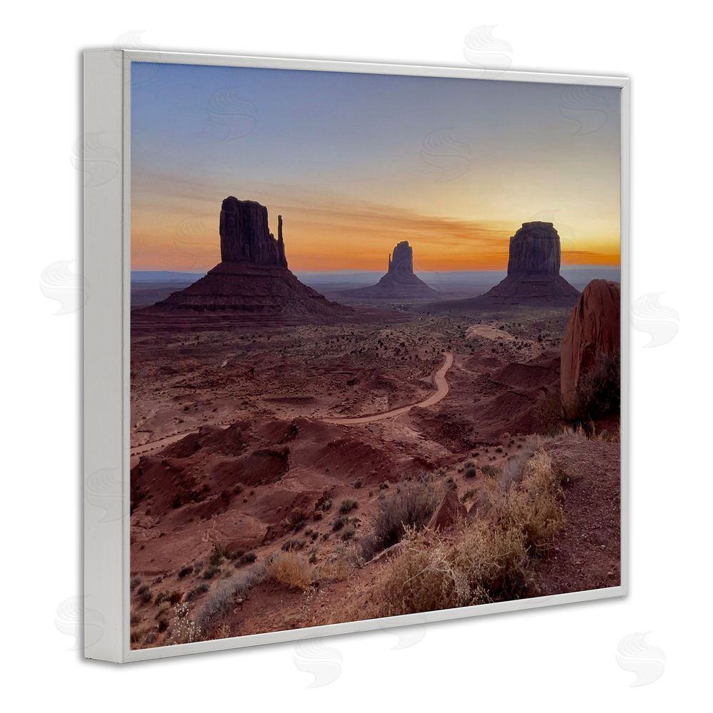 Steve Toole Canyon Buttes Landscape White Framed Giclee Wall Art Print