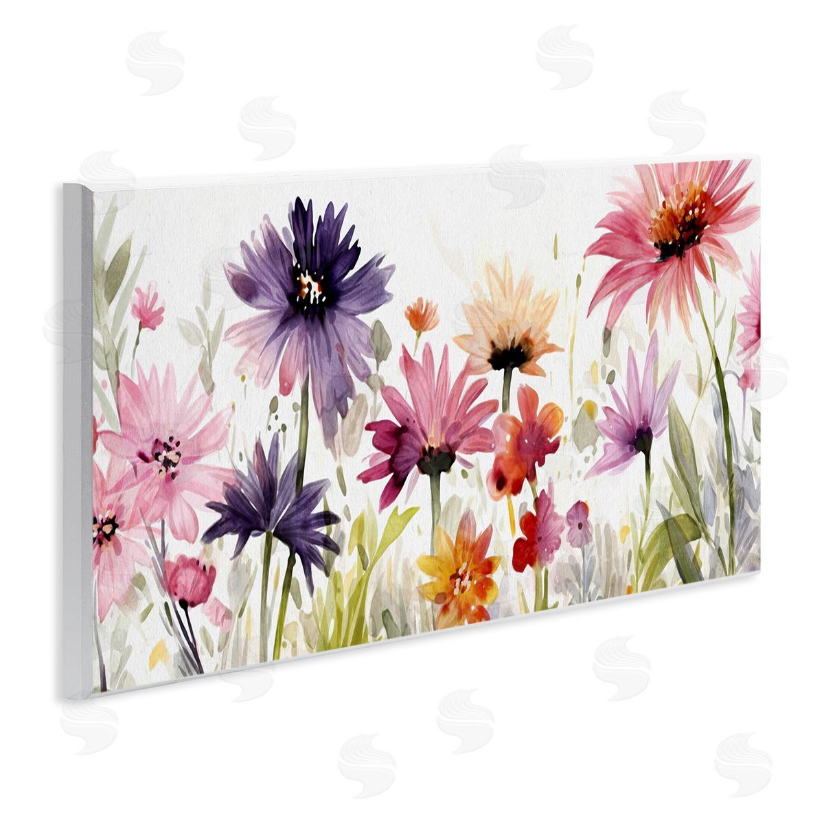 Pink & Purple Blossoms Wood Plaque Wall Art, Home Decor by Ziwei Li