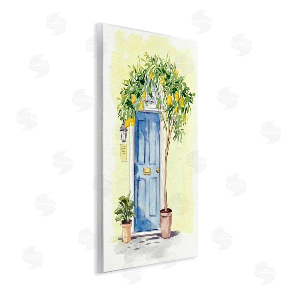 Ziwei Li Lemon Tree in Doorway Wall Plaque Art Print