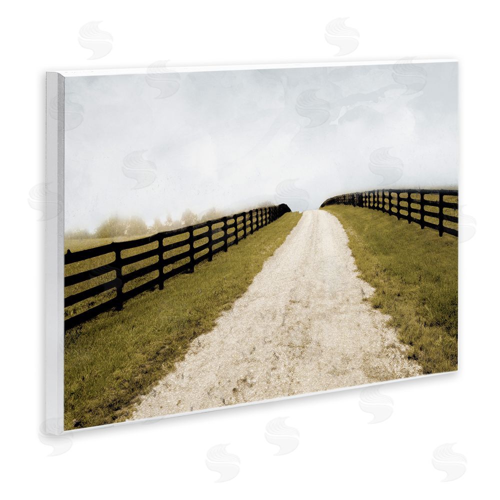 Ynon Mabat Farmland Path with Fence Wall Plaque Art Print