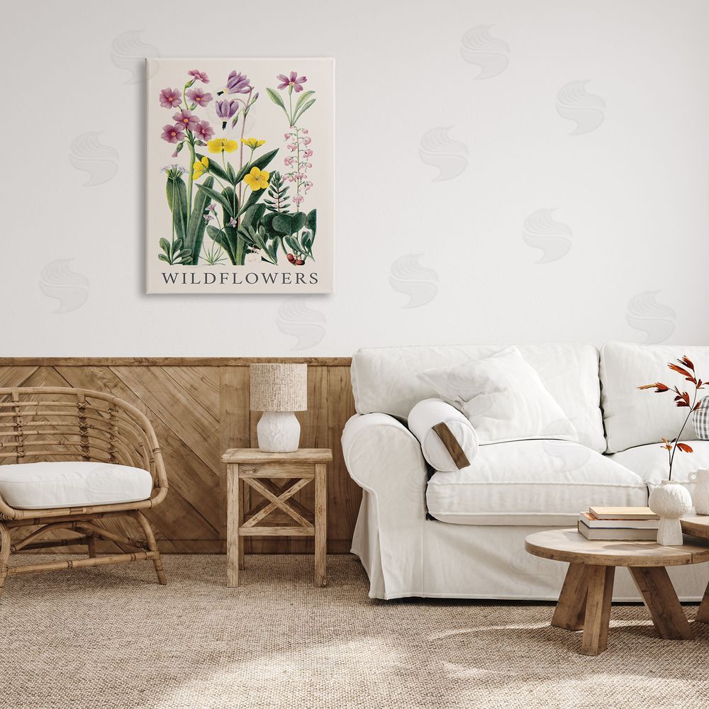 Piddix Various Wildflowers Study Canvas Wall Art Print in Room