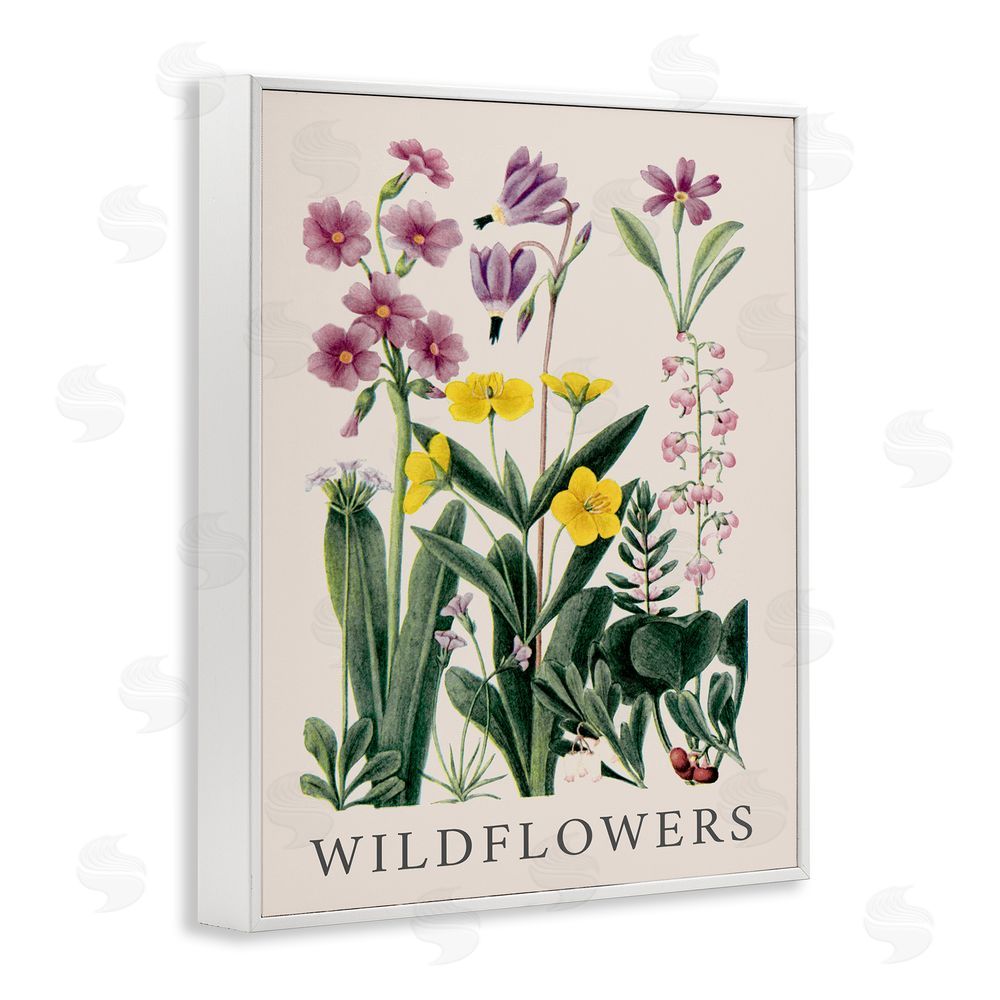 Piddix Various Wildflowers Study White Framed Giclee Wall Art Print