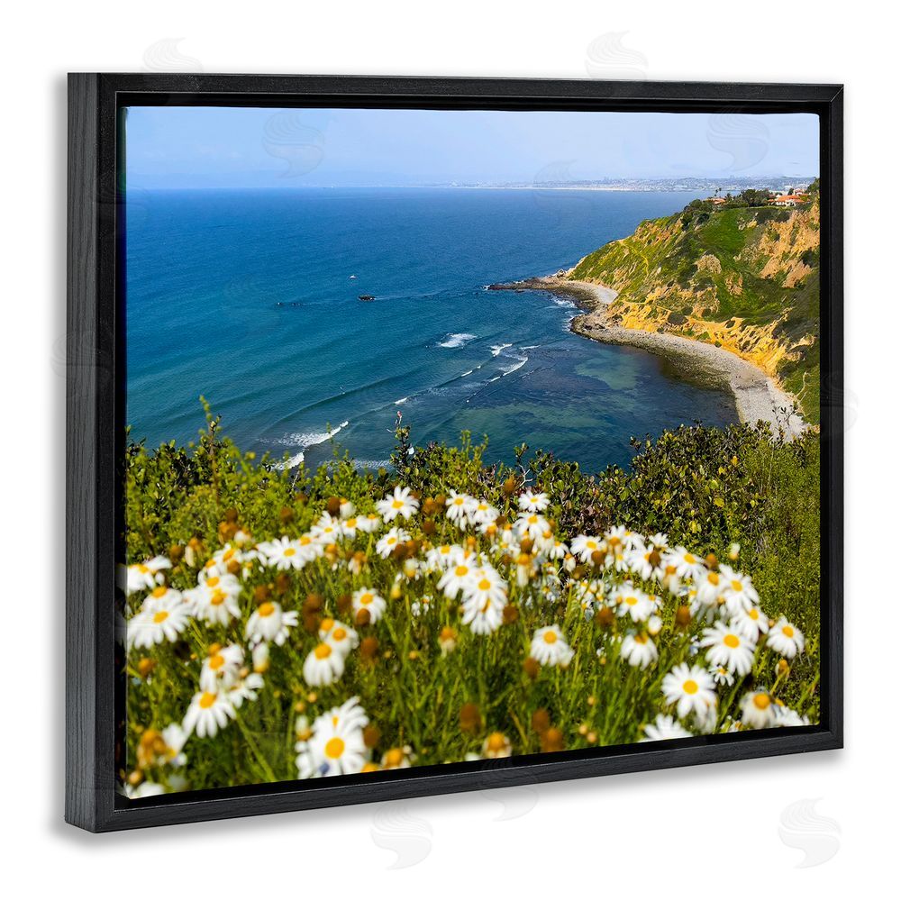 Kathy Mansfield Meadow over Ocean Tide Black Floating Frame Canvas Wall Art Print