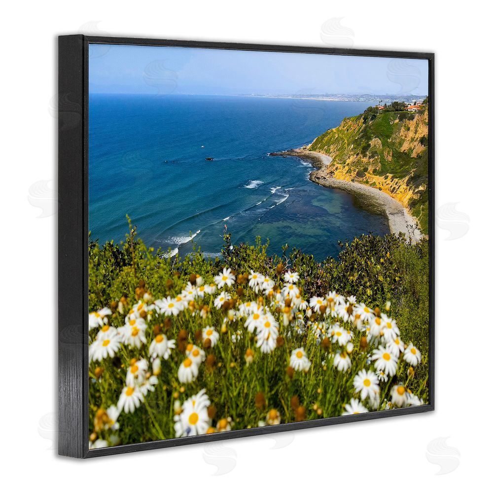 Kathy Mansfield Meadow over Ocean Tide Black Framed Giclee Wall Art Print