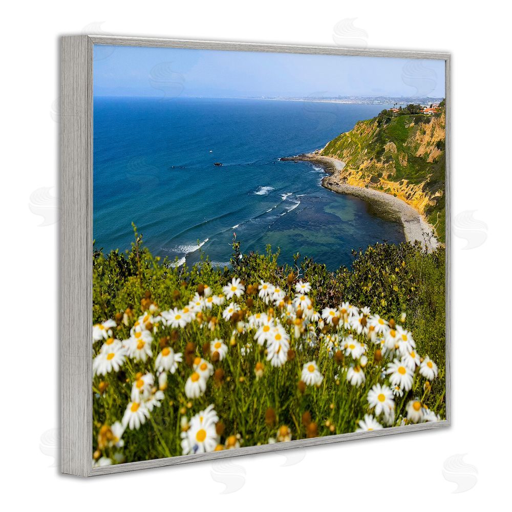Kathy Mansfield Meadow over Ocean Tide Gray Framed Giclee Wall Art Print