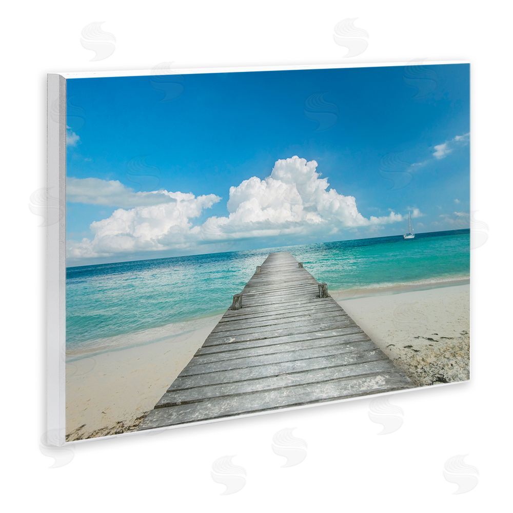 Danita Delimont Clear Blue Beach Sky Wall Plaque Art Print