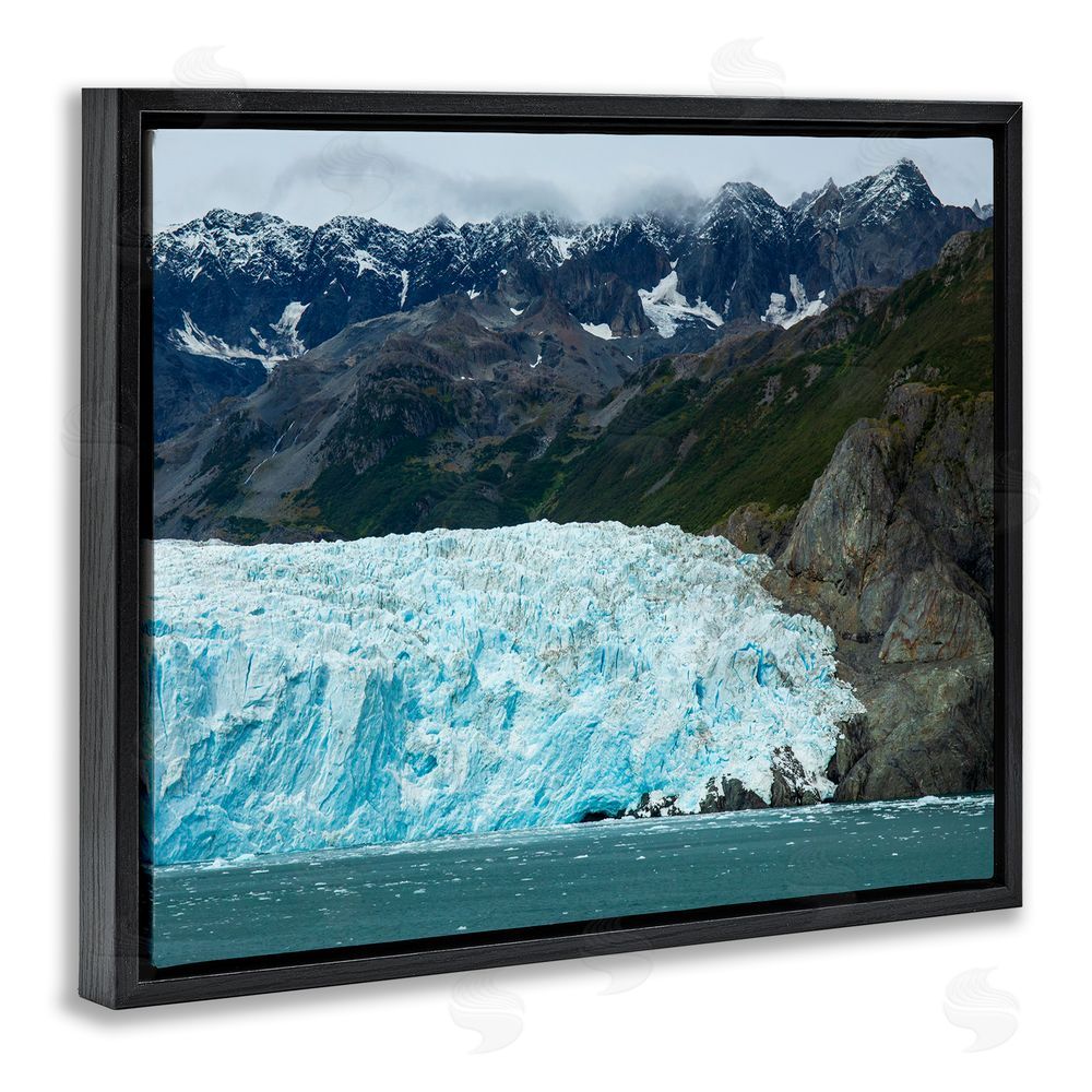 Daniel Sproul Frozen Glacier Photography Black Floating Frame Canvas Wall Art Print