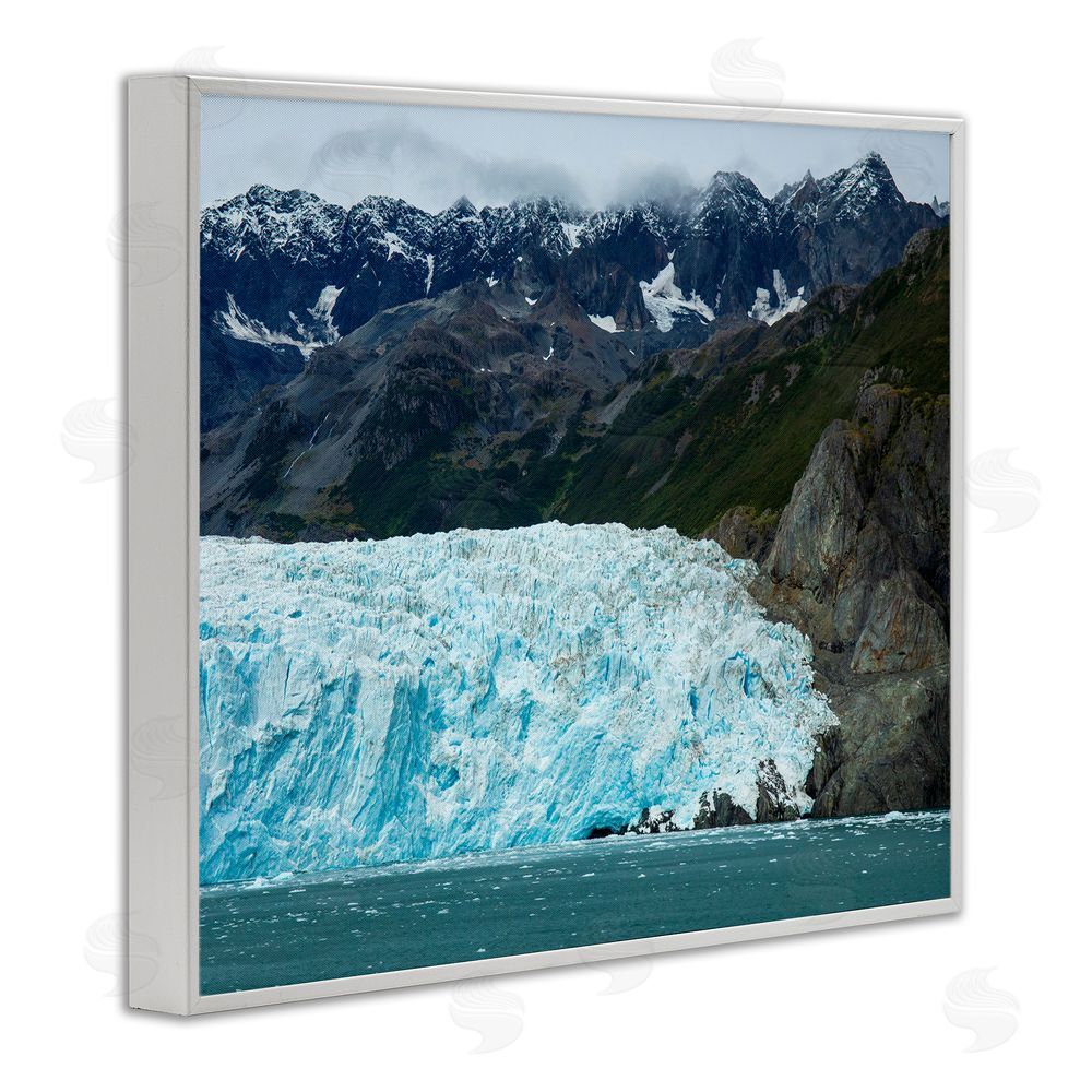 Daniel Sproul Frozen Glacier Photography White Framed Giclee Wall Art Print