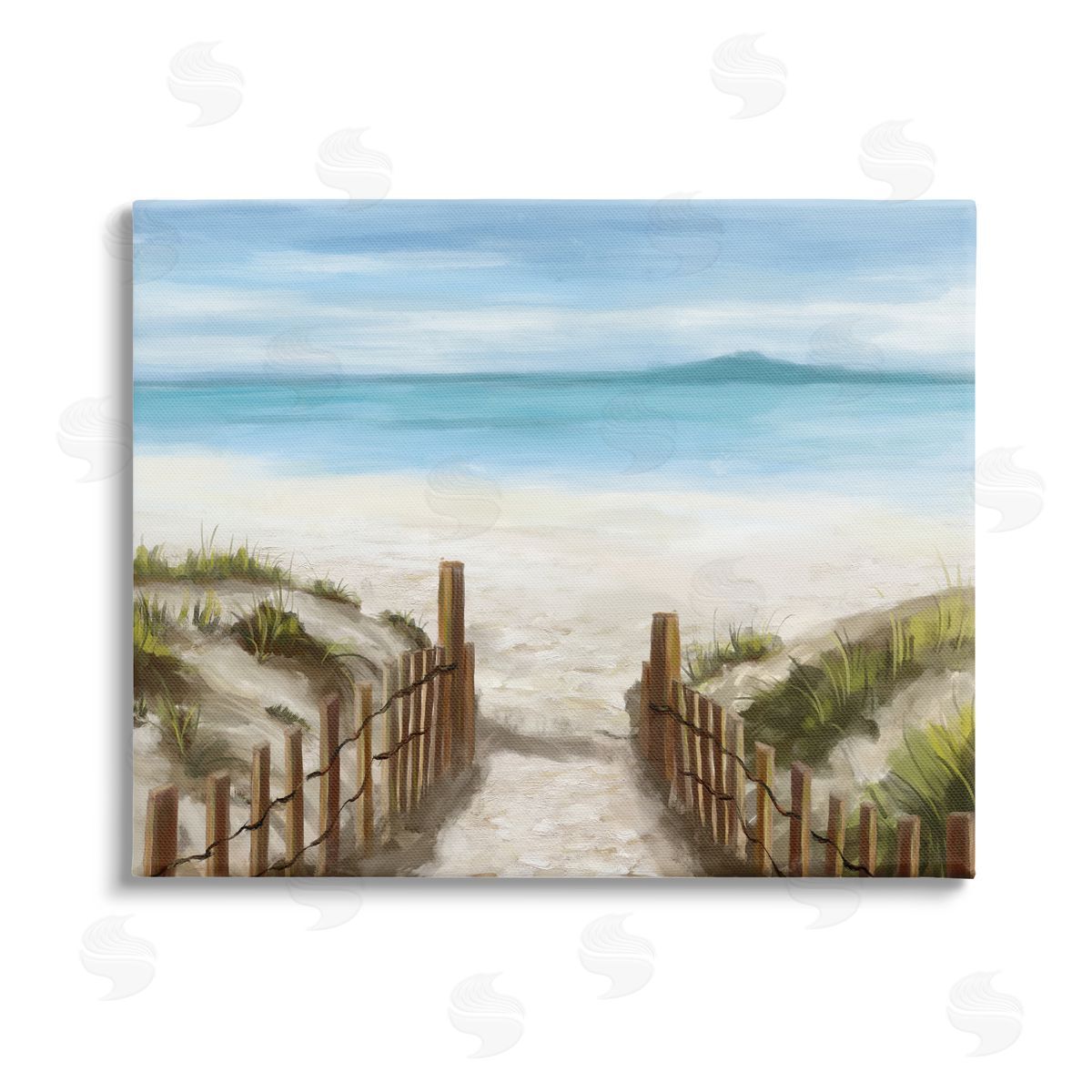 Carson Lyons Beach Pathway to Shore Stretched Canvas Wall Art Print