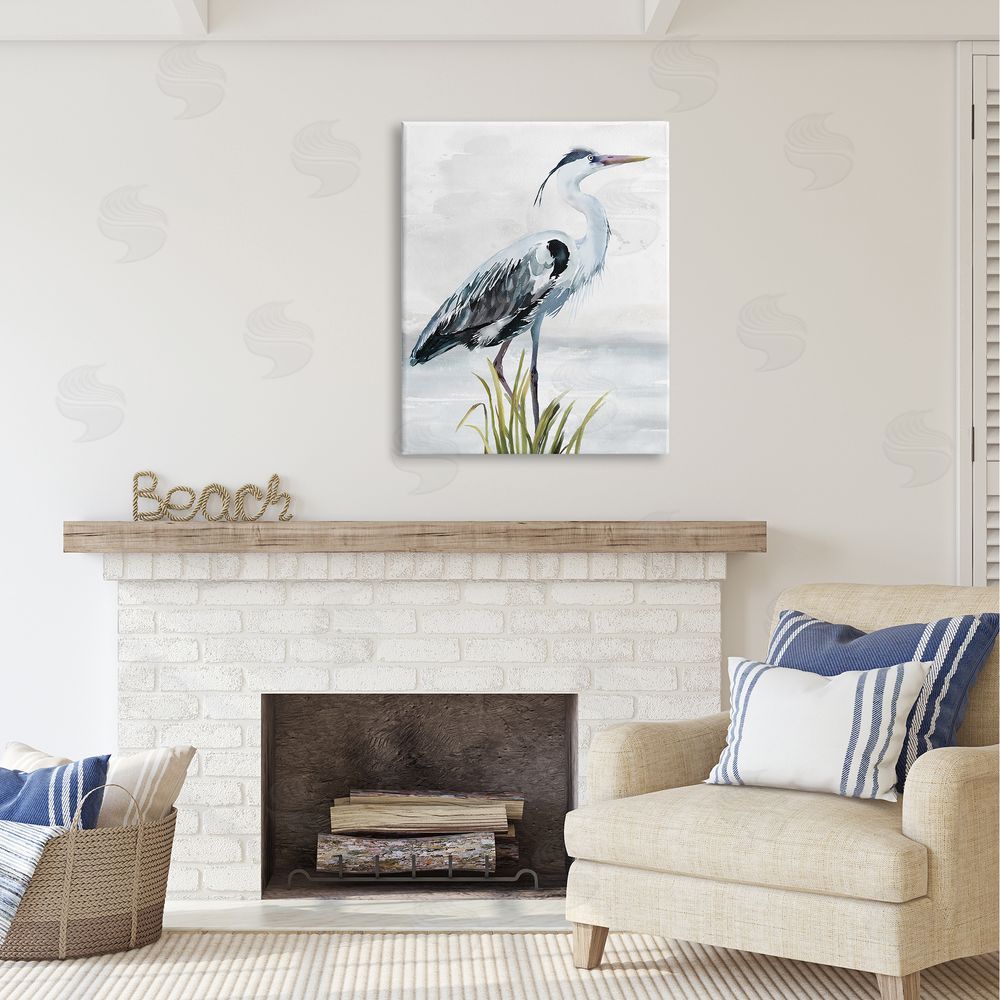 Carson Lyons Shore Bird Portrait Canvas Wall Art Print in Room