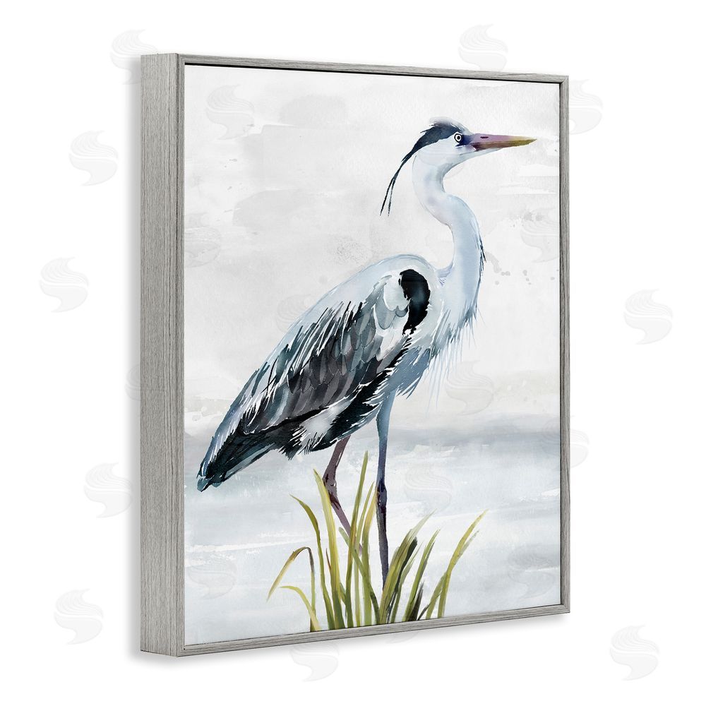 Carson Lyons Shore Bird Portrait Gray Framed Giclee Wall Art Print