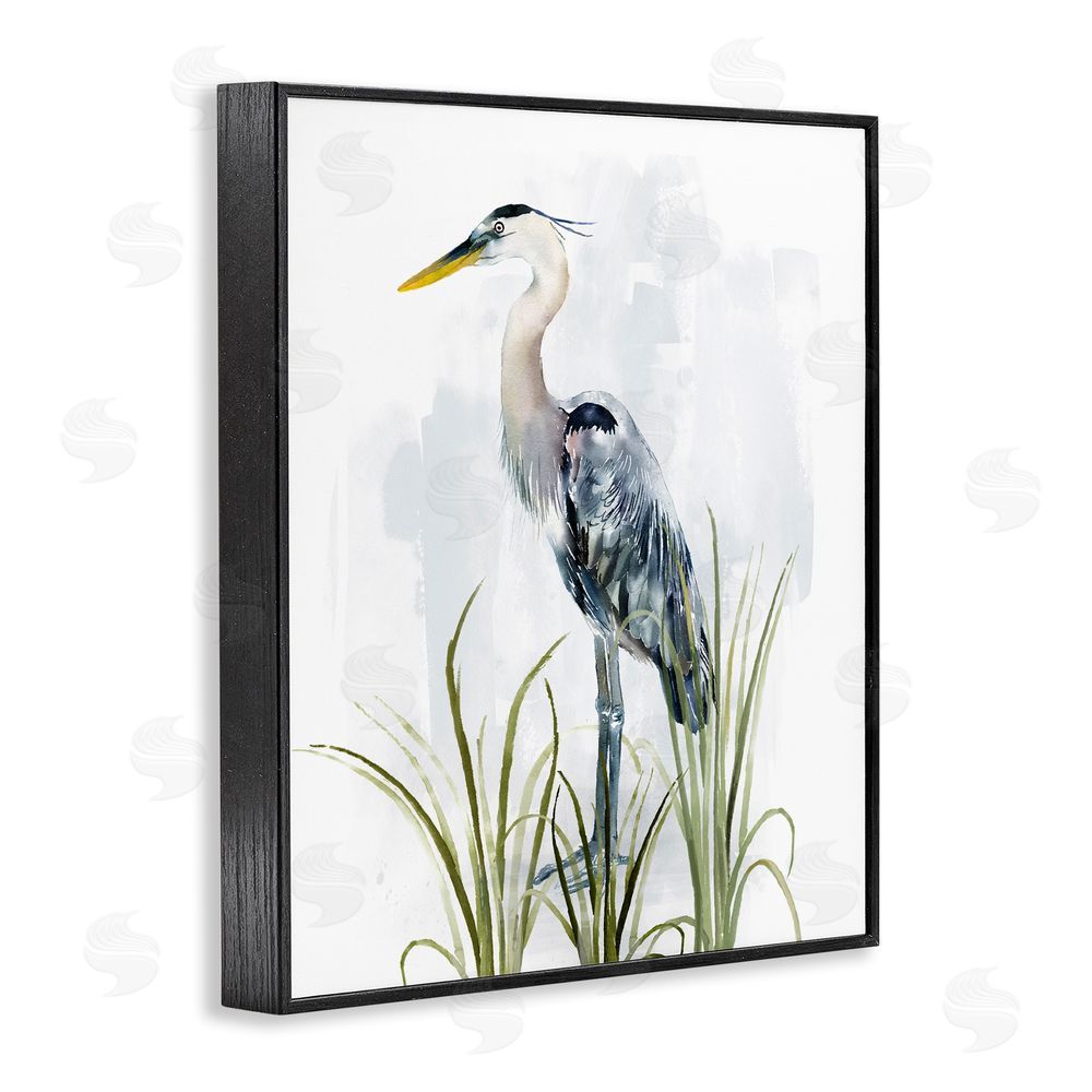 Carson Lyons Shore Bird Looking Left Black Framed Giclee Wall Art Print