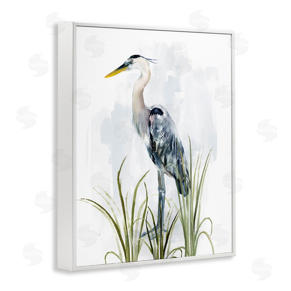 Carson Lyons Shore Bird Looking Left White Framed Giclee Wall Art Print