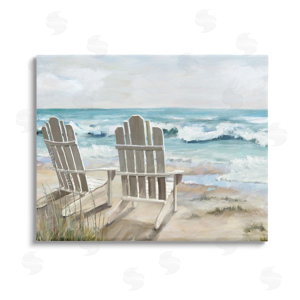 Carson Lyons Serene Beach Scene Stretched Canvas Wall Art Print