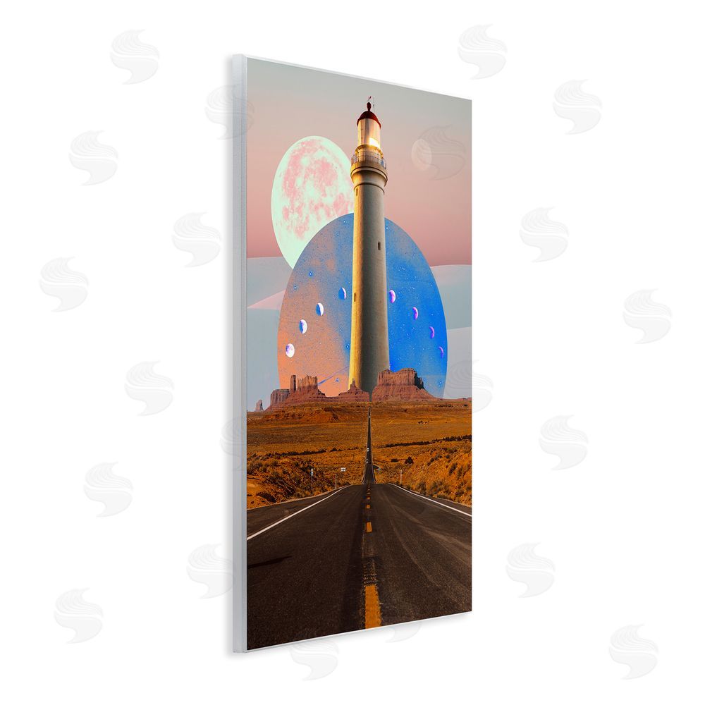 Ziwei Li Surreal Lighthouse in Desert Wall Plaque Art Print