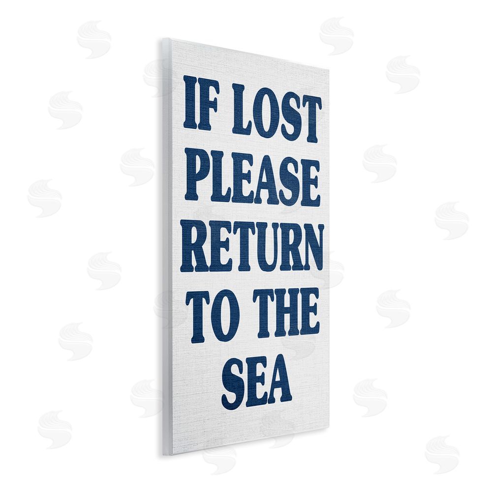 Stupell Studio Return to Sea Phrase Wall Plaque Art Print