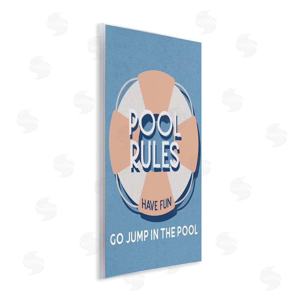 Stupell Studio Vintage Pool Rules Wall Plaque Art Print