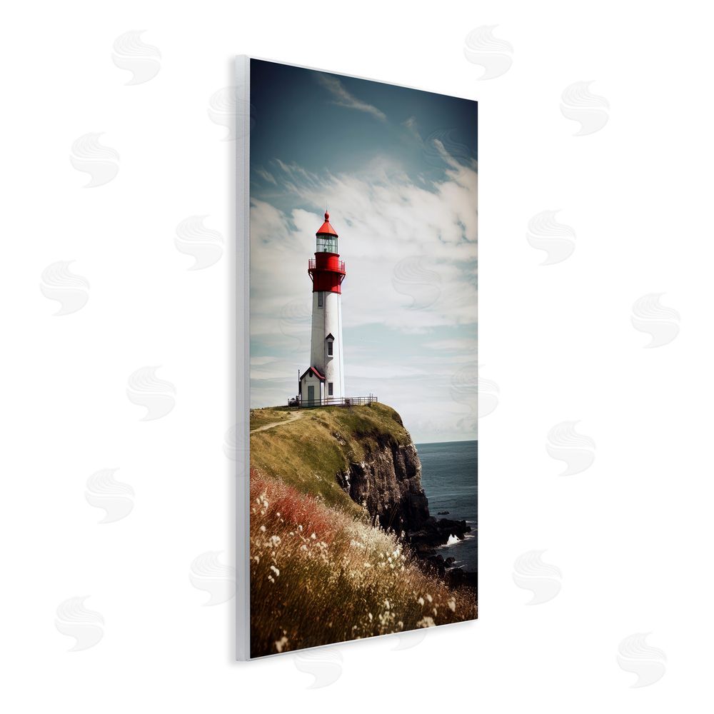 Ray Powers Lighthouse on High Cliff Wall Plaque Art Print