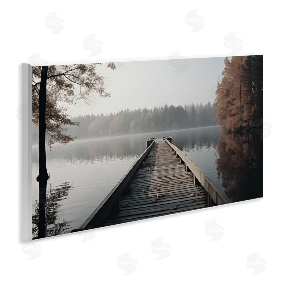 Ray Powers Woodland Lake Dock Wall Plaque Art Print
