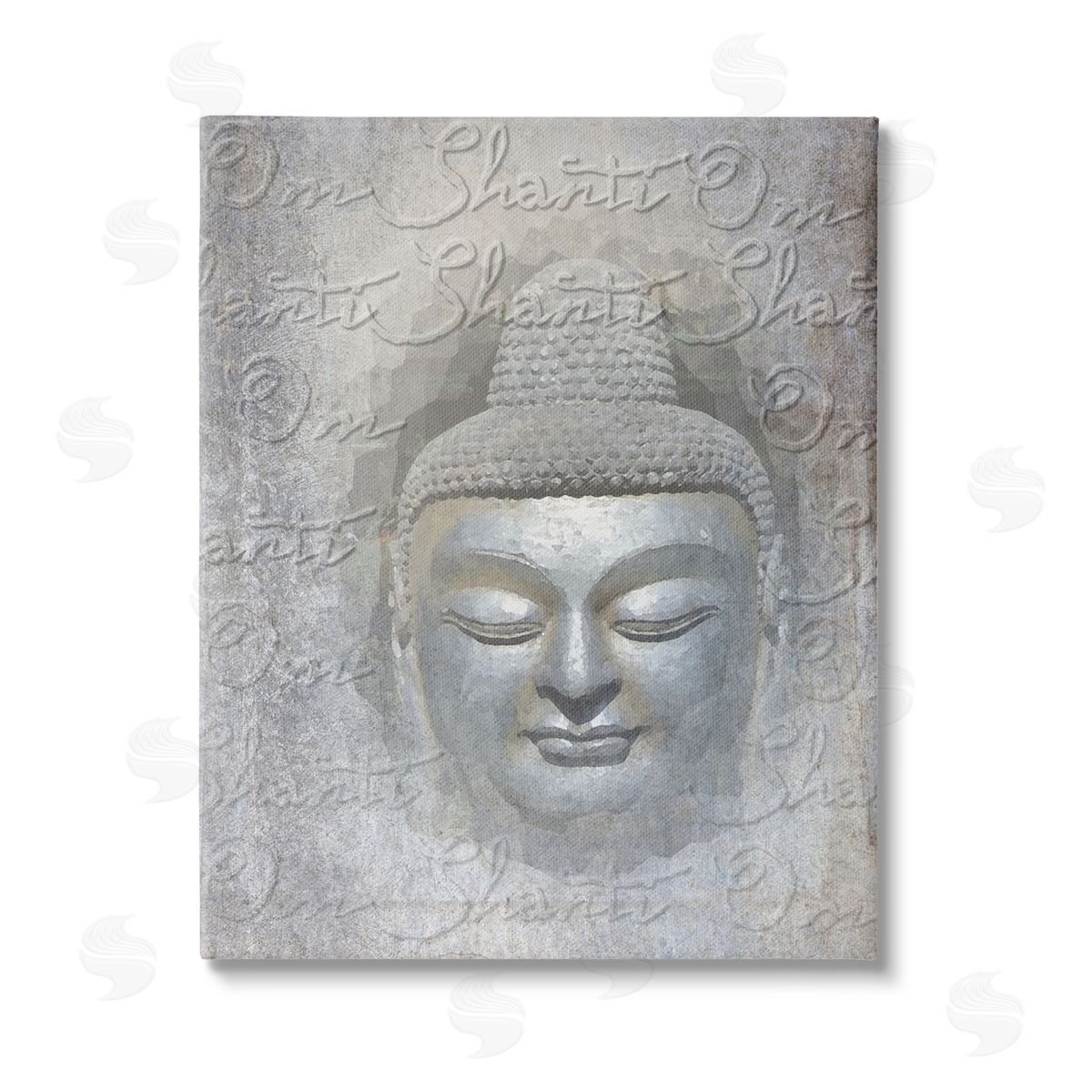 Graffitee Studios Spiritual Buddha Face Stretched Canvas Wall Art Print