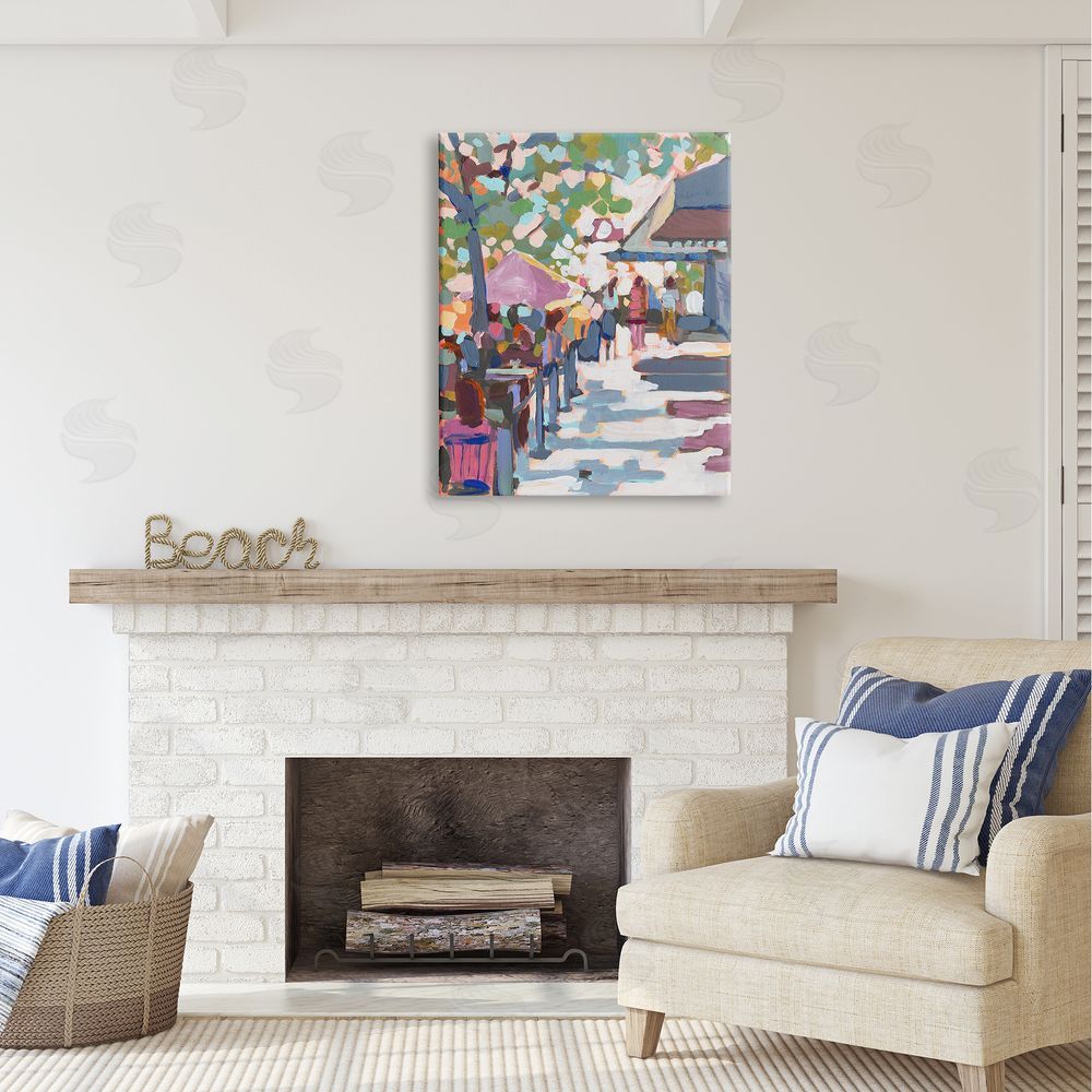 Jenny Westenhofer Abstract City Market Canvas Wall Art Print in Room