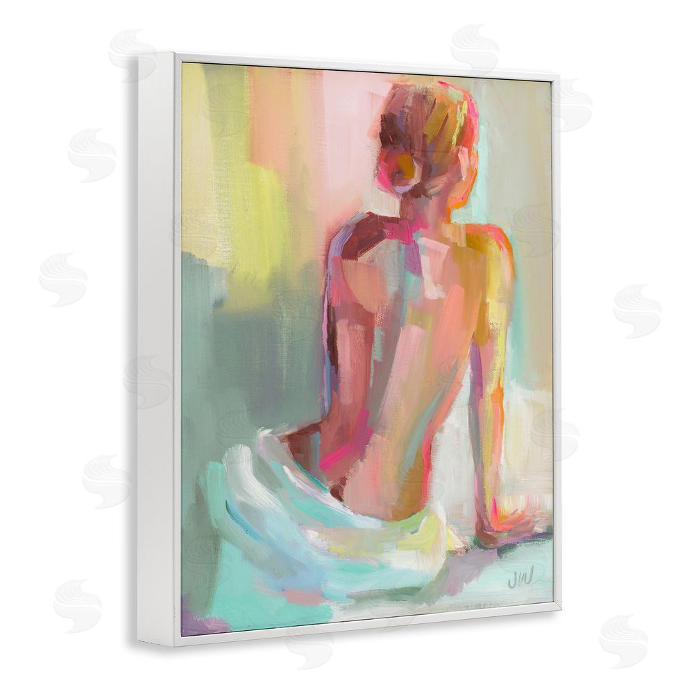 Jenny Westenhofer Abstract Female Figure Study White Framed Giclee Wall Art Print