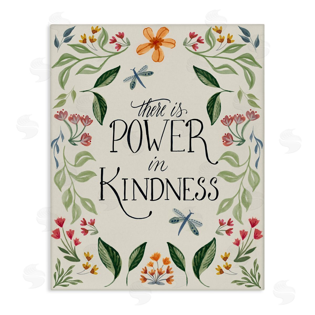 Floral Power in Kindness Canvas Wall Art, Home Decor by Kristen Brockmon
