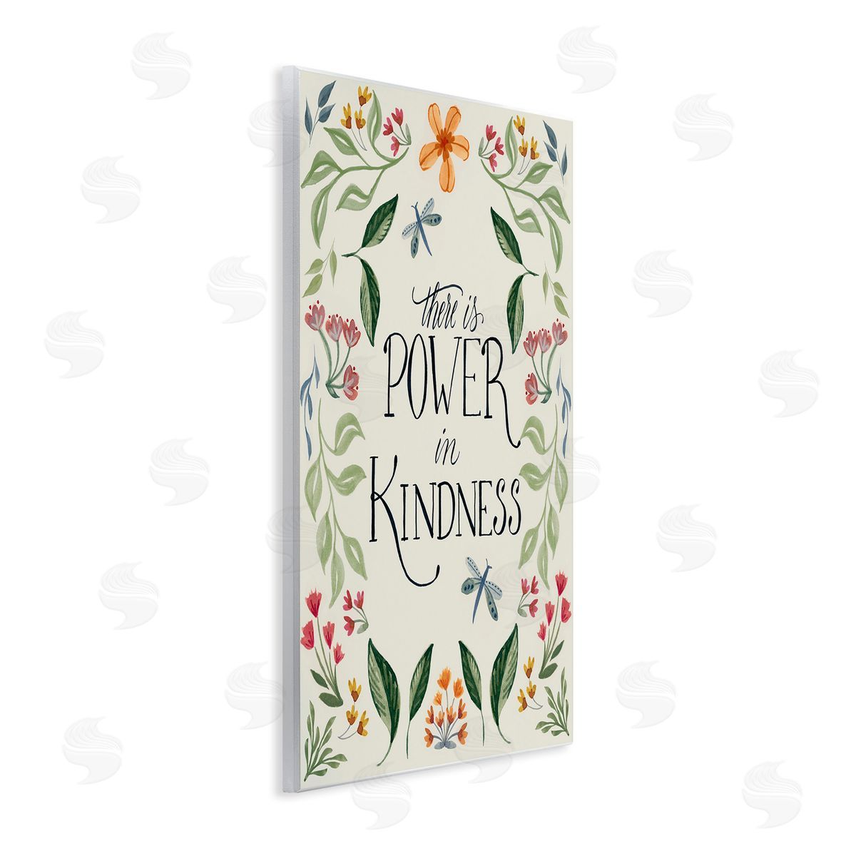 Floral Power in Kindness Wood Plaque Wall Art, Home Decor by Kristen Brockmon
