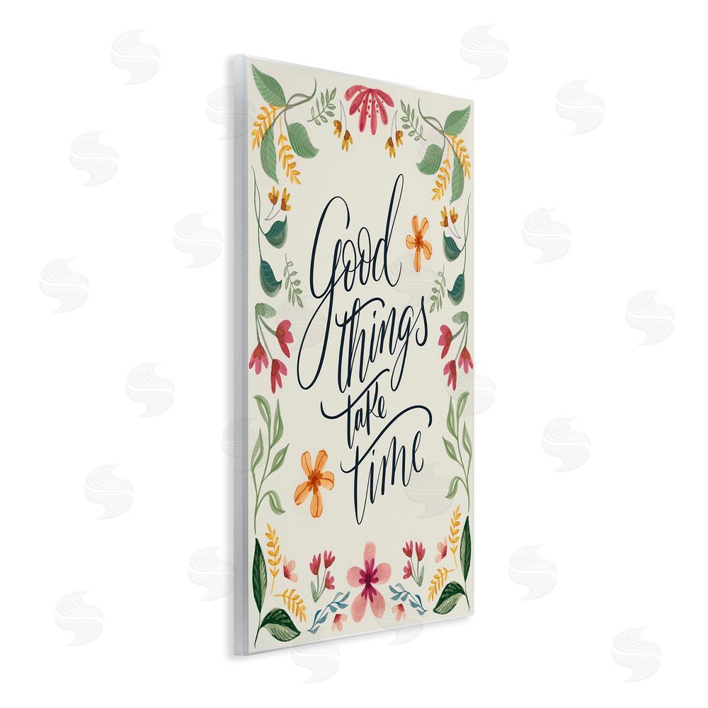 Kristen Brockmon Good Things Take Time Phrase Wall Plaque Art Print