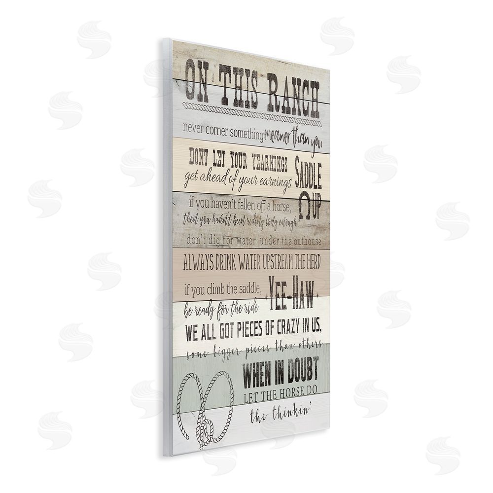 CAD Designs On This Ranch Rules Wall Plaque Art Print