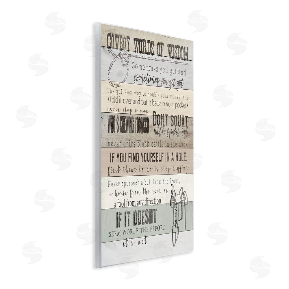 CAD Designs Cowboy Words of Wisdom Wall Plaque Art Print