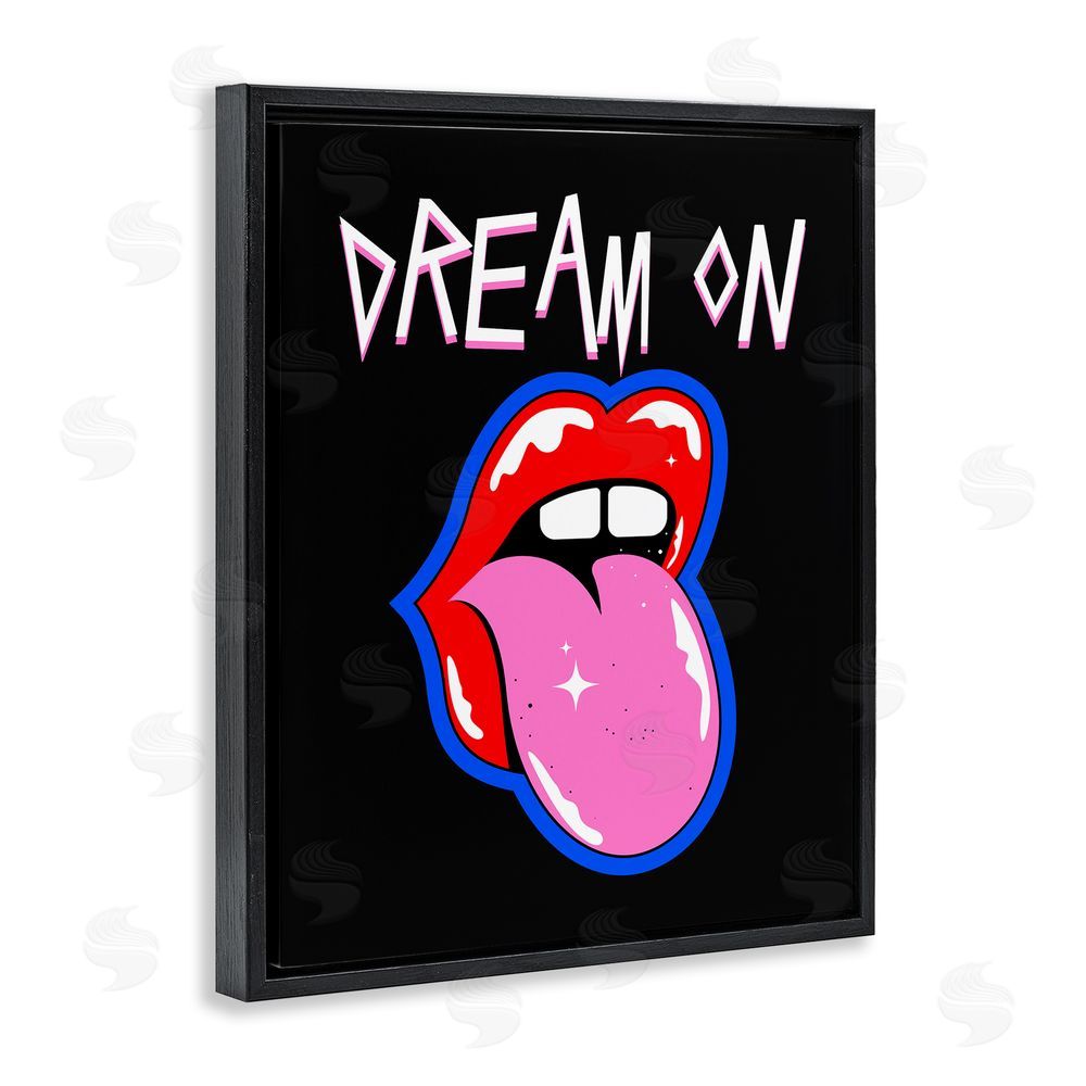 House of Lulu Dream On with Music Symbol Black Floating Frame Canvas Wall Art Print