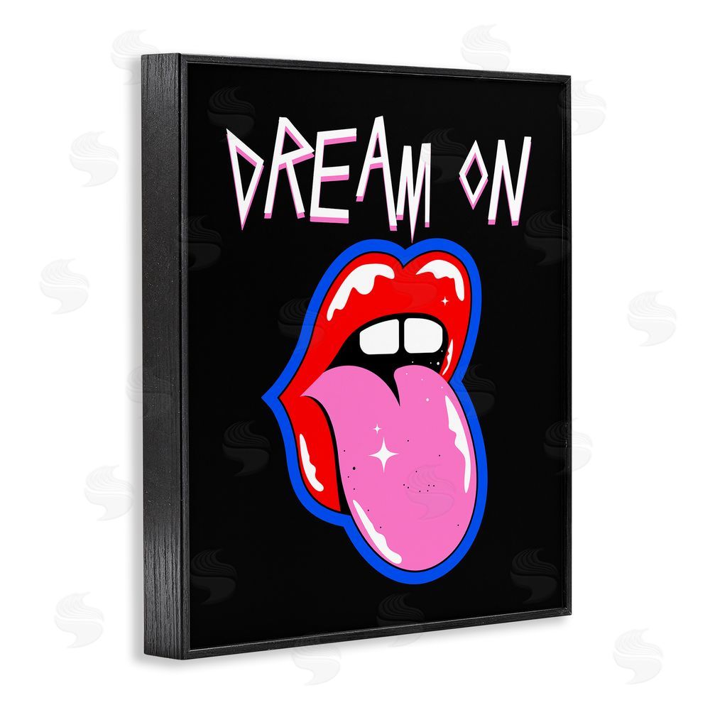 House of Lulu Dream On with Music Symbol Black Framed Giclee Wall Art Print