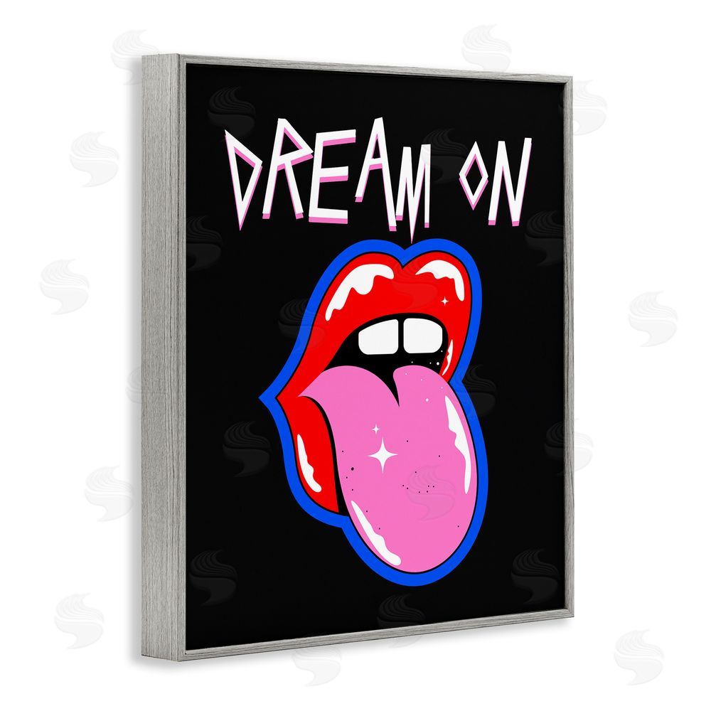 House of Lulu Dream On with Music Symbol Gray Framed Giclee Wall Art Print