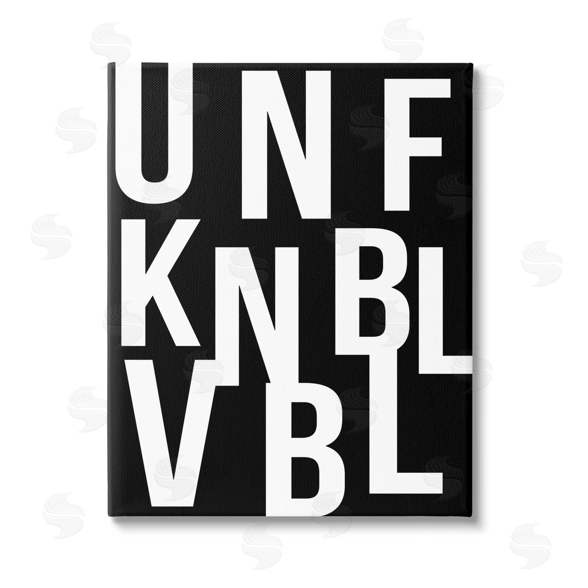 House of Lulu Unfknblvbl Funny Acronym Stretched Canvas Wall Art Print