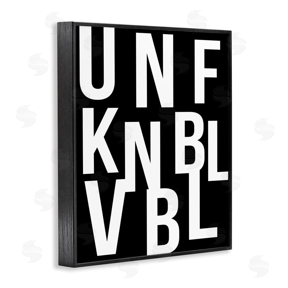 House of Lulu Unfknblvbl Funny Acronym Black Framed Giclee Wall Art Print