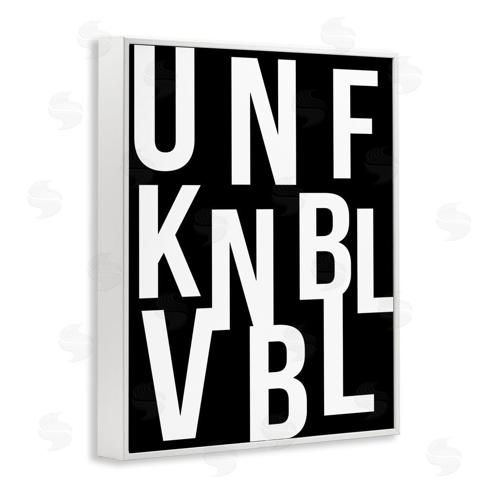 House of Lulu Unfknblvbl Funny Acronym White Framed Giclee Wall Art Print