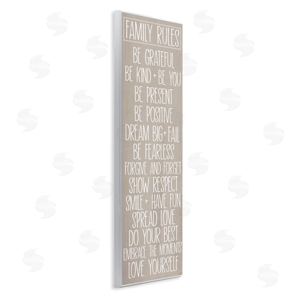 SunDance Group LLC Family Rules Uplifting List Wall Plaque Art Print