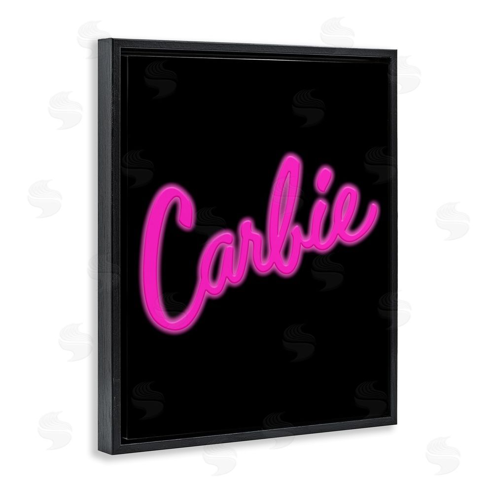 House of Lulu Carbie Funny Food Phrase Black Floating Frame Canvas Wall Art Print