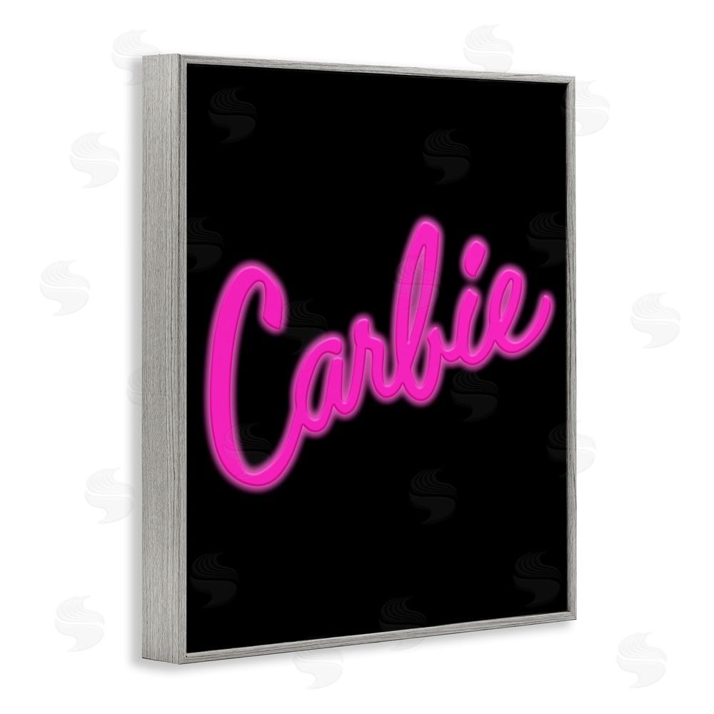 House of Lulu Carbie Funny Food Phrase Gray Framed Giclee Wall Art Print