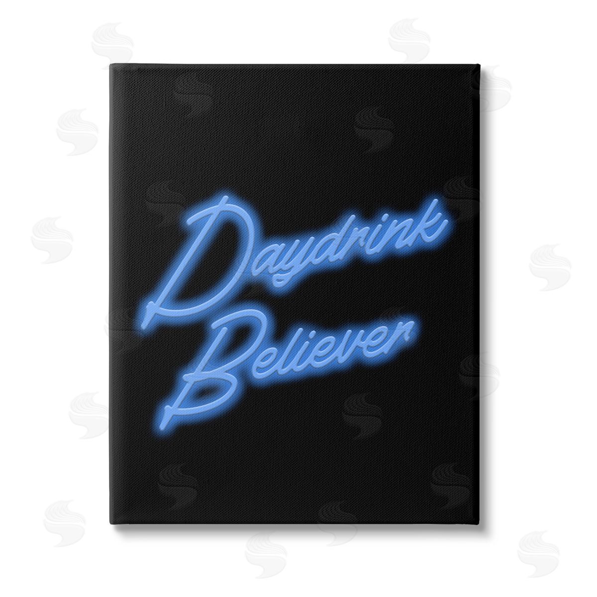 House of Lulu Neon Daydrink Believer Phrase Stretched Canvas Wall Art Print