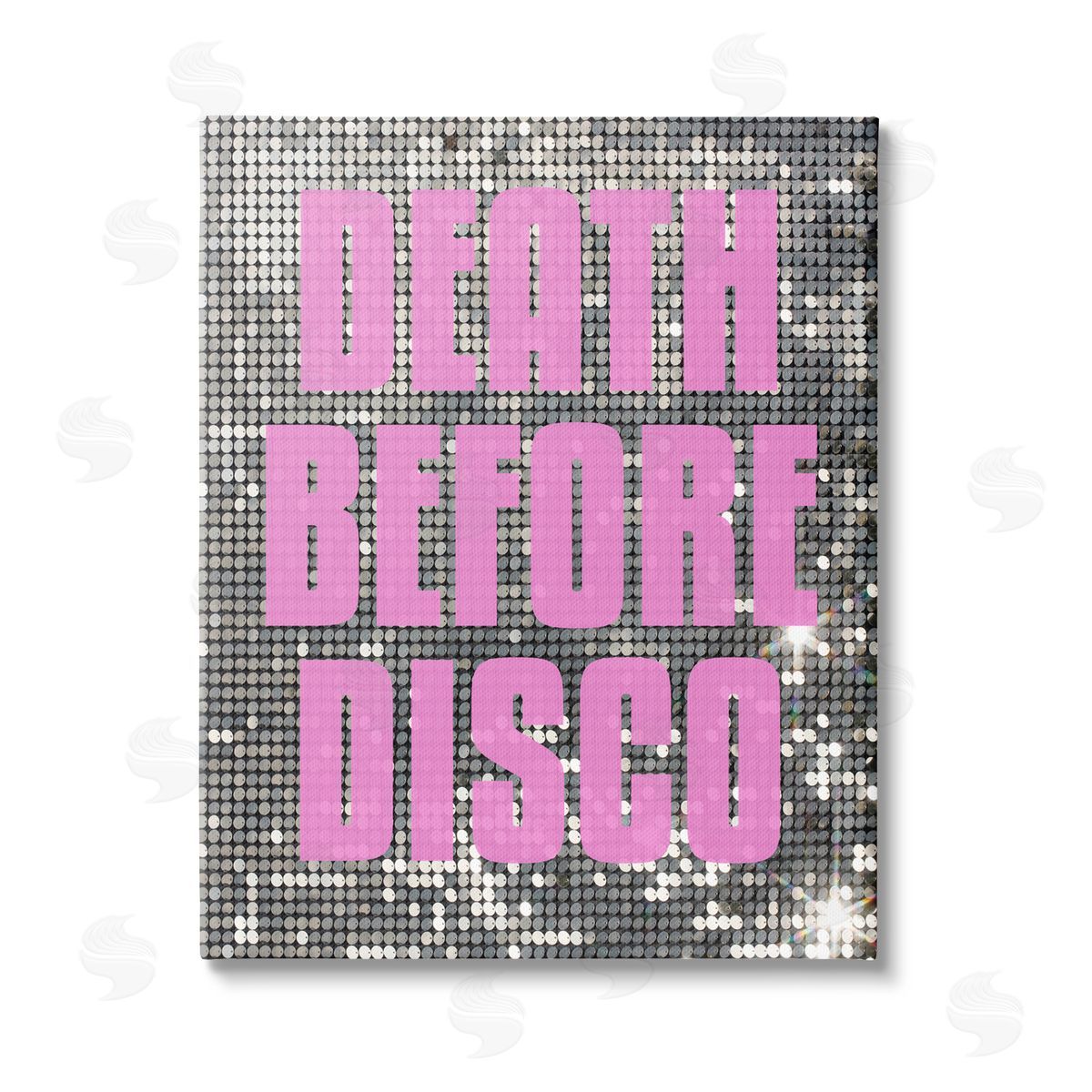 House of Lulu Glam Death Before Disco Stretched Canvas Wall Art Print