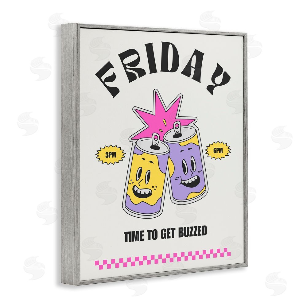 House of Lulu Friday Vintage Beer Phrase Gray Framed Giclee Wall Art Print