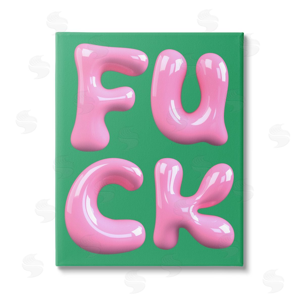 House of Lulu F*ck Abstract Letters Stretched Canvas Wall Art Print