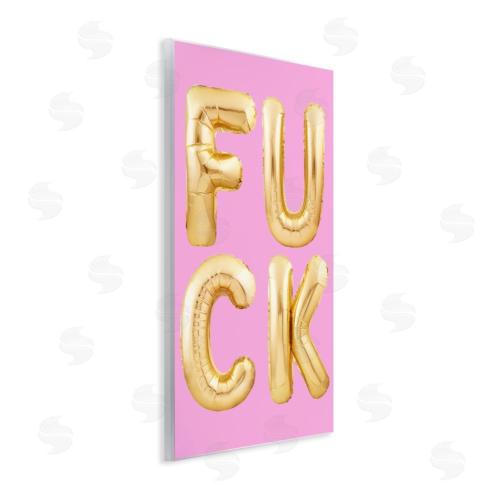 House of Lulu F*ck Gold & Pink Letters Wall Plaque Art Print