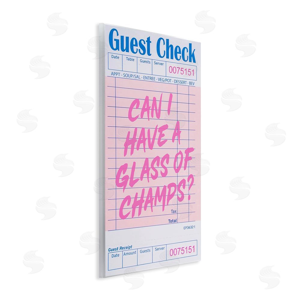 House of Lulu Vintage Receipt Champagne Phrase Wall Plaque Art Print