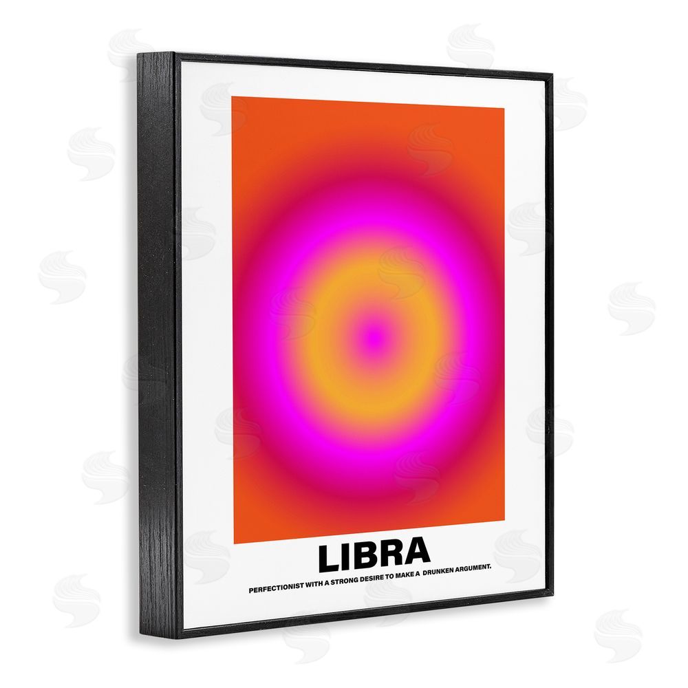 House of Lulu Funny Libra Astrology Black Framed Giclee Wall Art Print