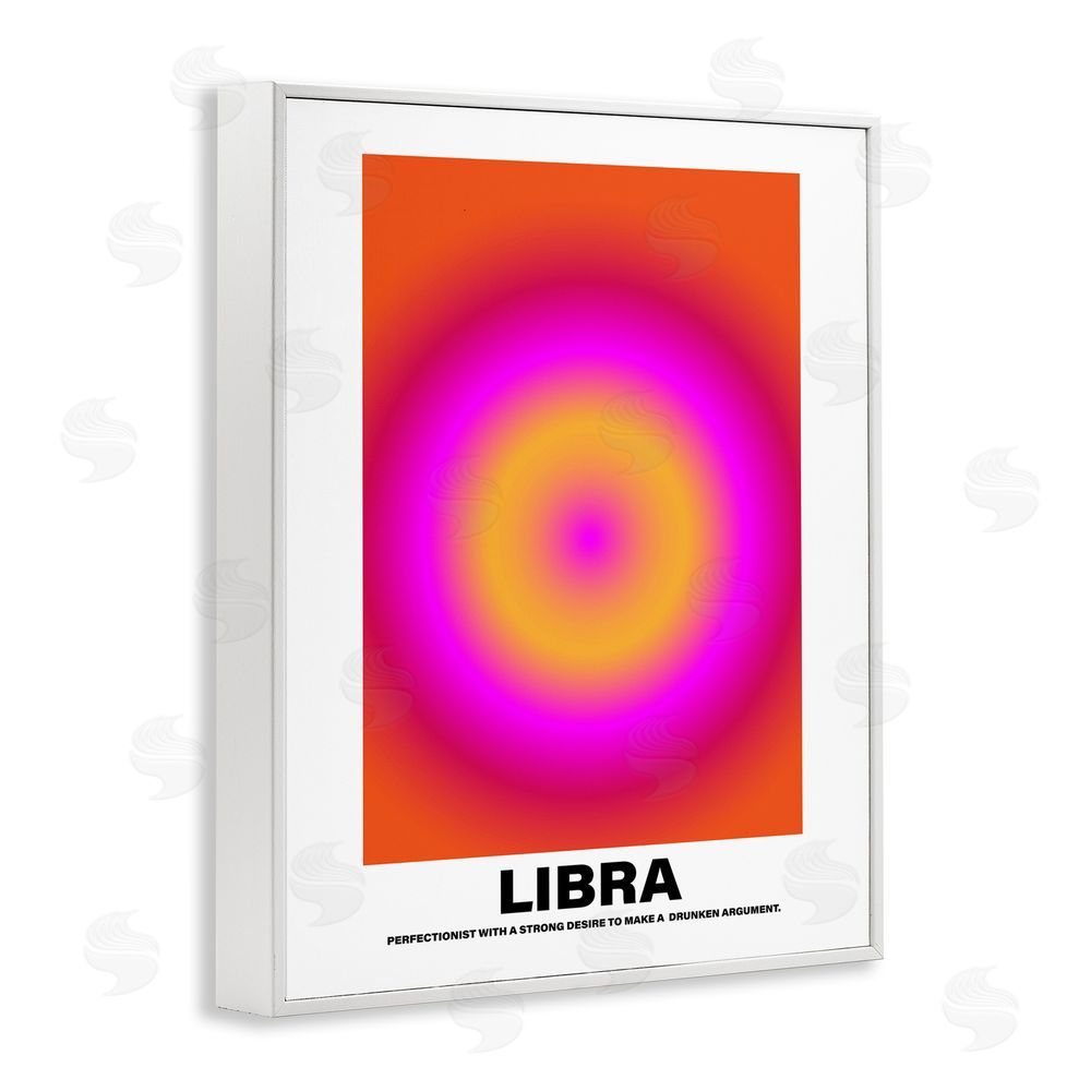 House of Lulu Funny Libra Astrology White Framed Giclee Wall Art Print