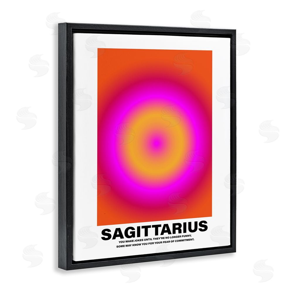 House of Lulu Funny Sagittarius Astrology Black Floating Frame Canvas Wall Art Print