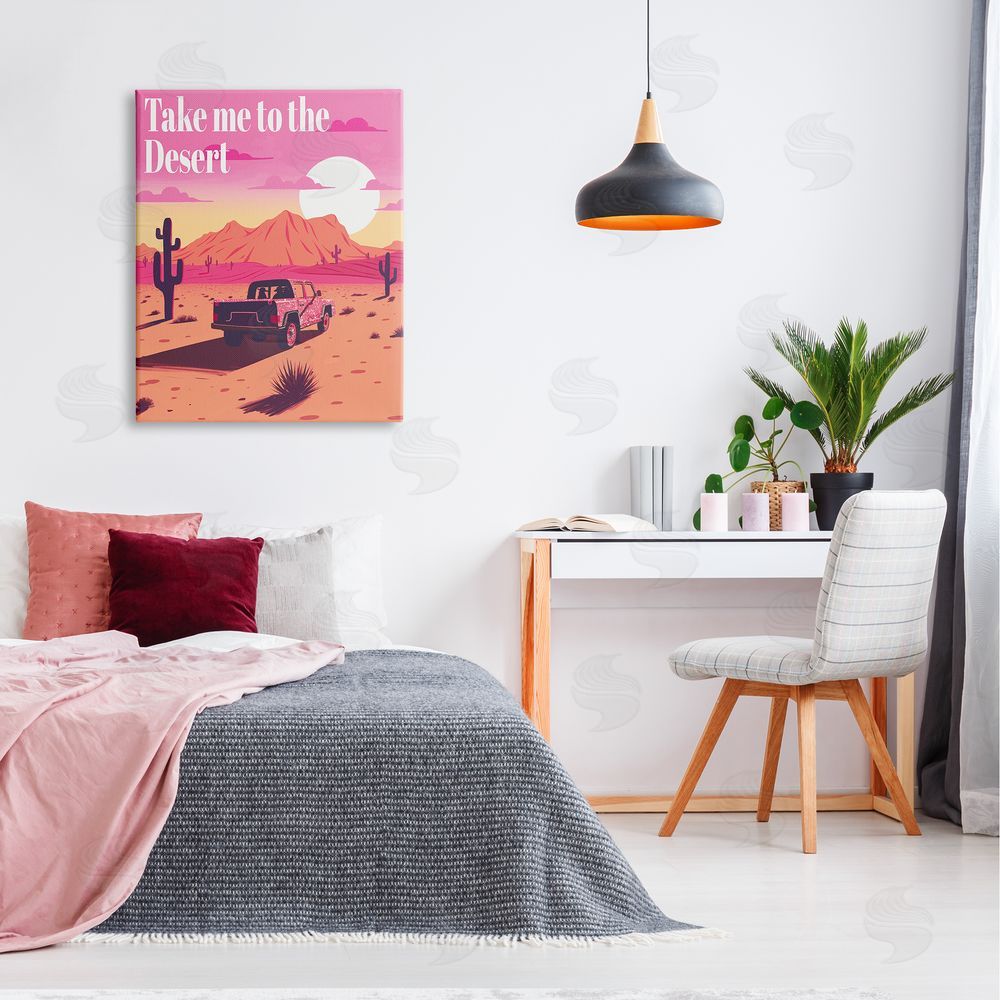 Ziwei Li Desert Scenery & Phrase Canvas Wall Art Print in Room
